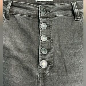 Button Fly Distressed Skinny Jeans